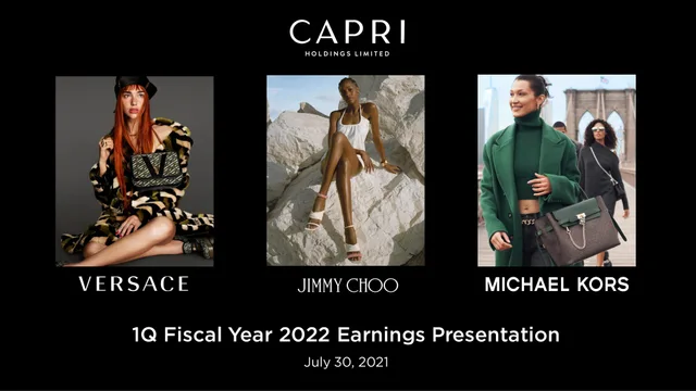 Capri Holdings — Capri Holdings Limited investment banking deck cover