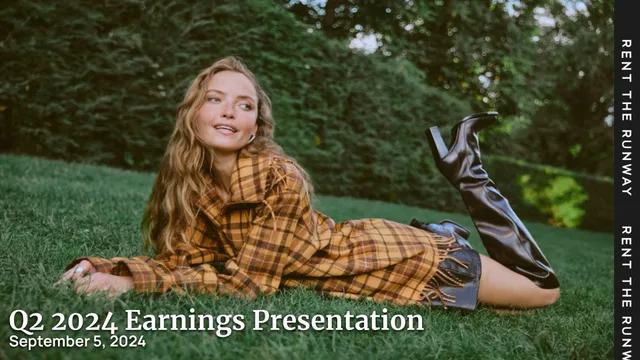 Rent The Runway — Q2 2024 Earnings Presentation investment banking deck cover