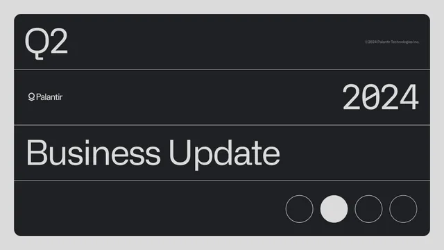 Palantir — Business Update deck cover