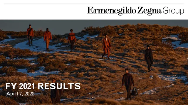 Zegna — FY 2021 Results investment banking deck cover