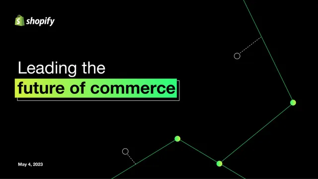 Shopify — Leading the future of commerce investment banking deck cover