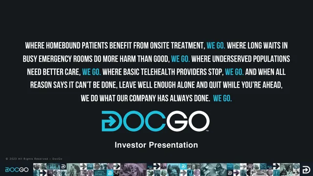 Docgo — Cover Slide investment banking deck cover