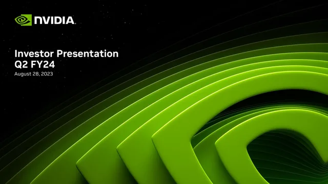 Nvidia — Investor Presentation investment banking deck cover