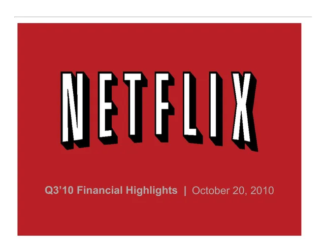 Netflix — cover slide deck cover