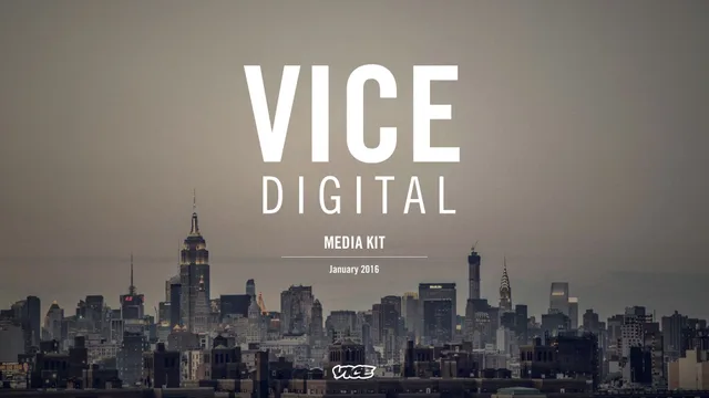 Vice Media Group — Vice Digital investment banking deck cover