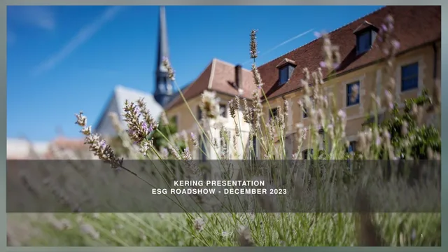 Kering — Title Slide investment banking deck cover