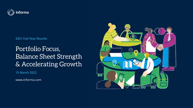 Informa — Portfolio Focus, Balance Sheet Strength & Accelerating Growth investment banking deck cover