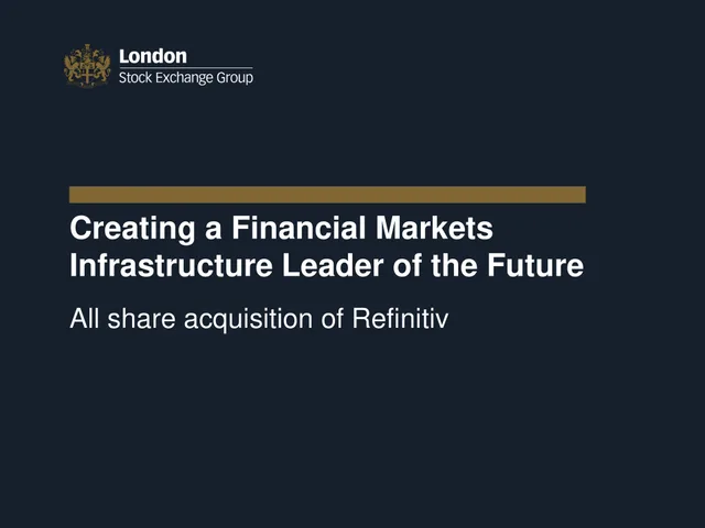 Lse — Creating a Financial Markets Infrastructure Leader of the Future investment banking deck cover