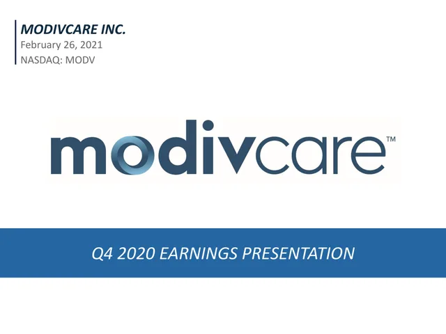 Modivcare — Q4 2020 Earnings Presentation investment banking deck cover