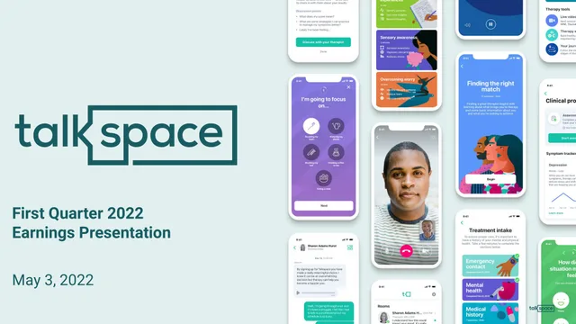 Talkspace — First Quarter 2022 Earnings Presentation investment banking deck cover