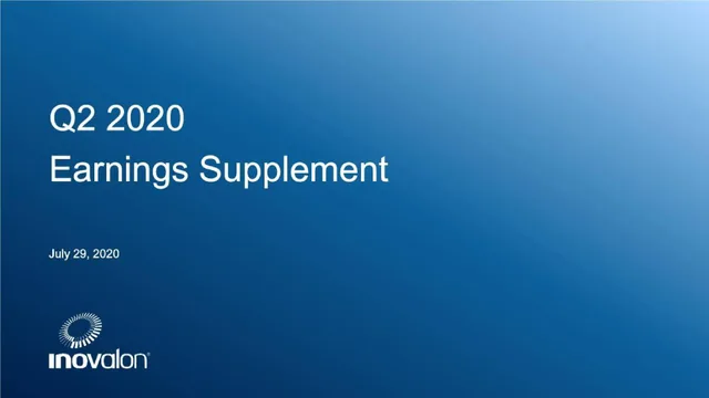 Inovalon — Q2 2020 Earnings Supplement investment banking deck cover