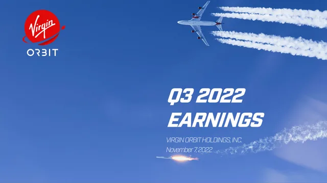 Virgin Orbit — Q3 2022 Earnings investment banking deck cover