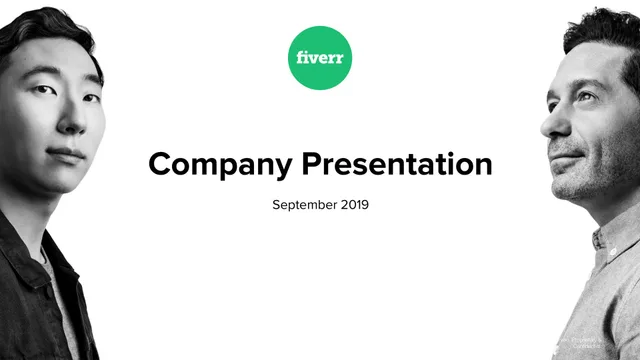 Fiverr — Company Presentation investment banking deck cover