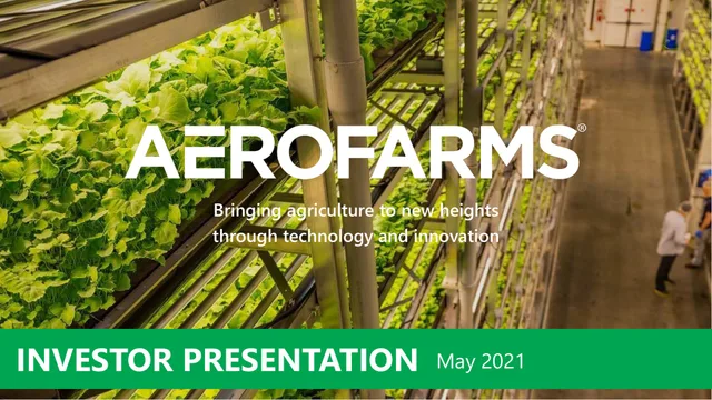 Aerofarms investment banking deck cover