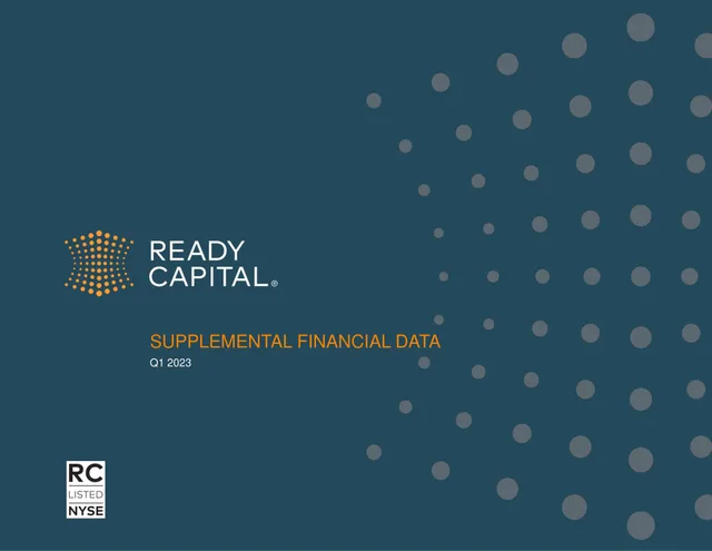 Ready Capital — Supplemental Financial Data investment banking deck cover