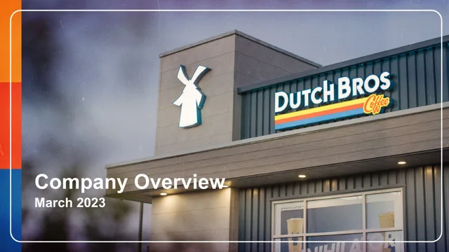Dutch Bros — Company Overview investment banking deck cover