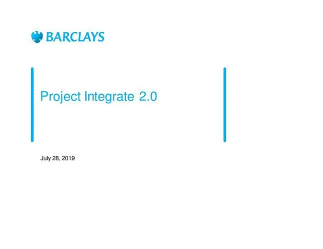 Barclays — Project Integrate 2.0 investment banking deck cover