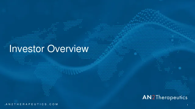 An2 Therapeutics — Investor Overview investment banking deck cover