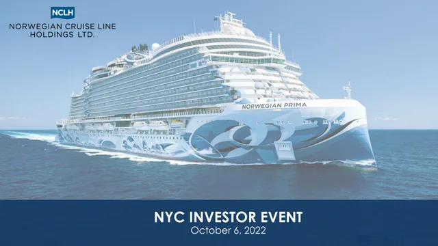 Norwegian Cruise Line — Nyc Investor Event investment banking deck cover
