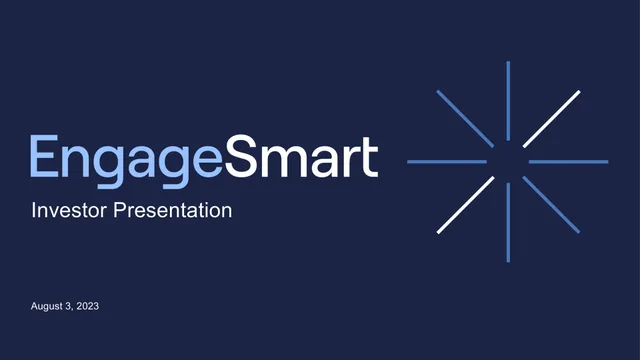 Engagesmart investment banking deck cover