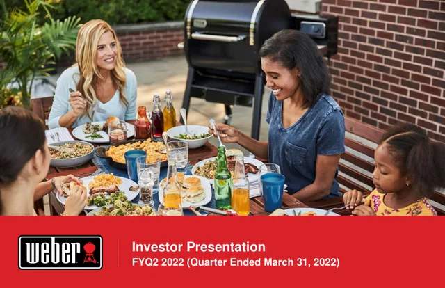 Weber — Investor Presentation investment banking deck cover