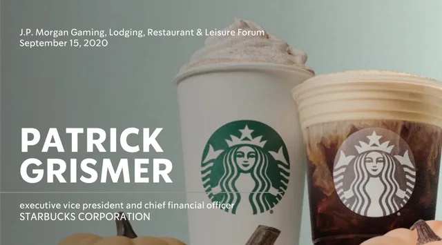 Starbucks — Patrick Grismer investment banking deck cover