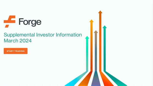 Forge — Supplemental Investor Information investment banking deck cover