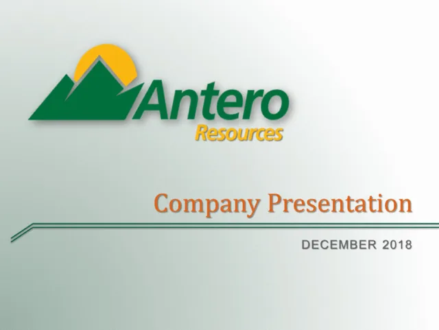 Antero Midstream Partners — Company Presentation investment banking deck cover