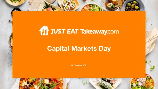 Just Eat Takeaway Com — Capital Markets Day investment banking deck cover