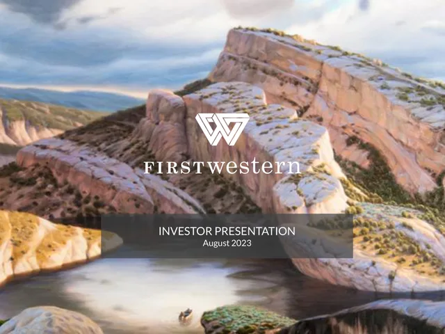 First Western Financial — Firstwestern investment banking deck cover