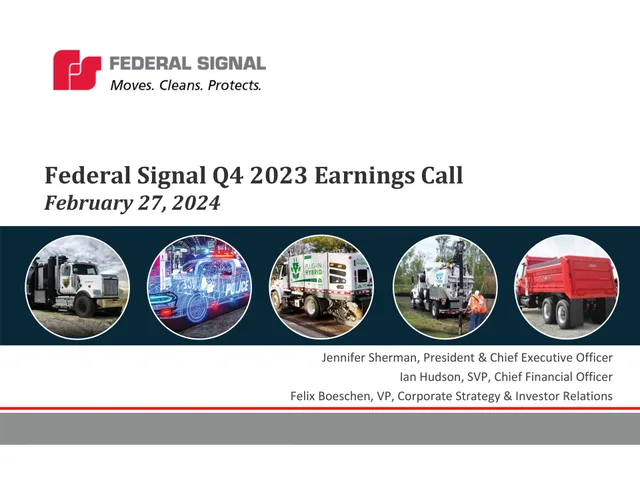 Federal Signal — Federal Signal Q4 2023 Earnings Call investment banking deck cover