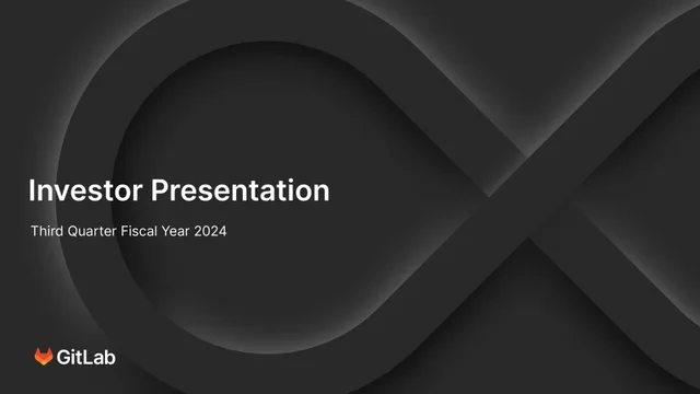 Gitlab — Investor Presentation investment banking deck cover