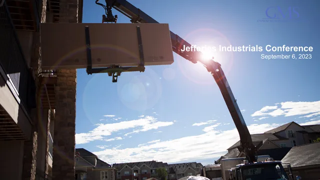 Gms — Jefferies Industrials Conference investment banking deck cover