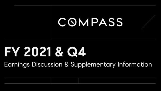 Compass — FY 2021 & Q4 investment banking deck cover