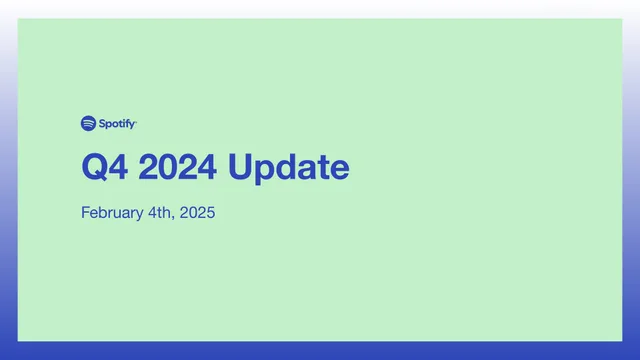 Spotify — Q4 2024 Update deck cover