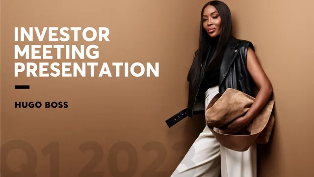 Hugo Boss — Investor Meeting Presentation investment banking deck cover