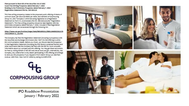 Corphousing Group investment banking deck cover