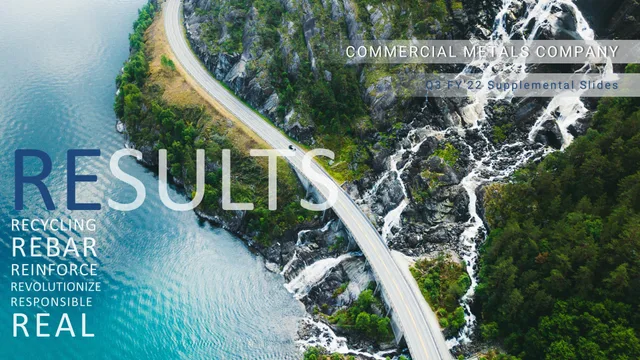 Commercial Metals Company — Results investment banking deck cover