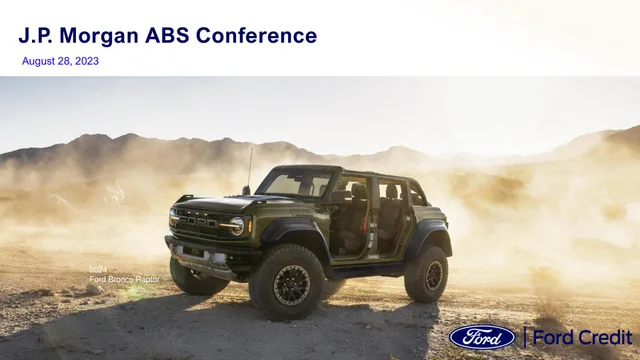 Ford — J.P. Morgan ABS Conference investment banking deck cover