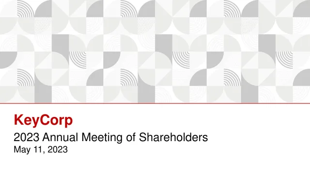 Keycorp investment banking deck cover