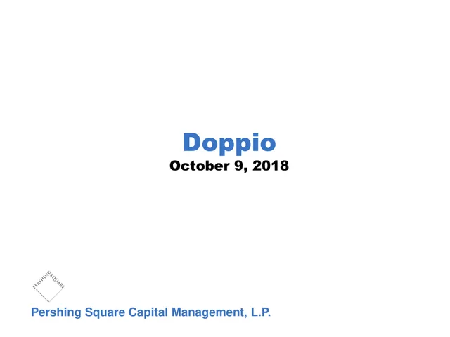 Pershing Square — Doppio investment banking deck cover