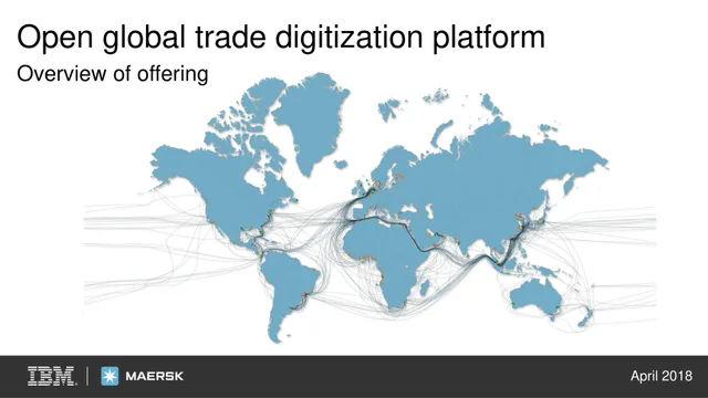 IBM — Open global trade digitization platform investment banking deck cover