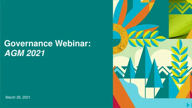 Vale — Governance Webinar: AGM 2021 investment banking deck cover