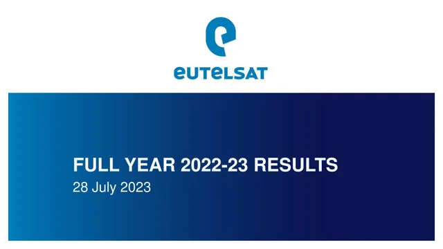 Eutelsat — Full Year 2022-23 Results investment banking deck cover