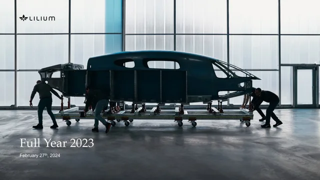 Lilium — Full Year 2023 investment banking deck cover