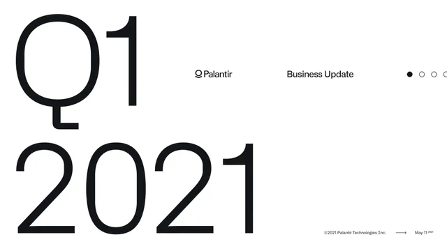 Palantir — Report Cover Page investment banking deck cover