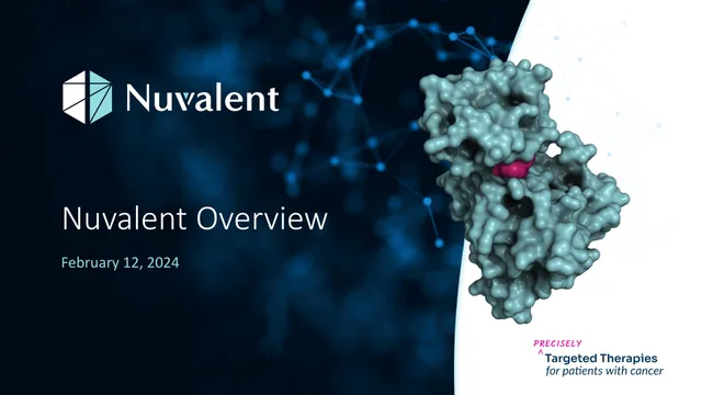 Nuvalent — Nuvalent Overview investment banking deck cover