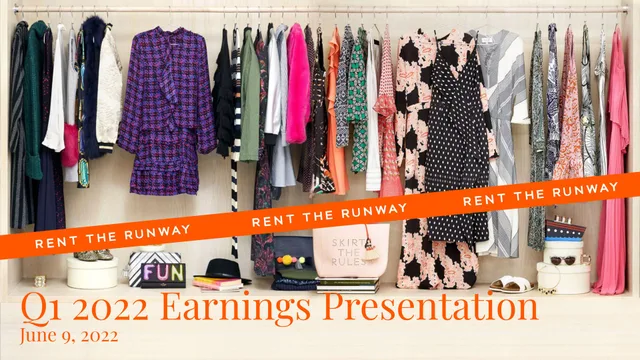 Rent The Runway — Q1 2022 Earnings Presentation investment banking deck cover