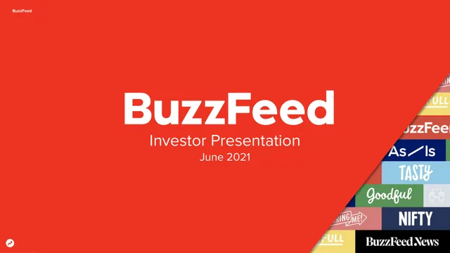 Buzzfeed investment banking deck cover
