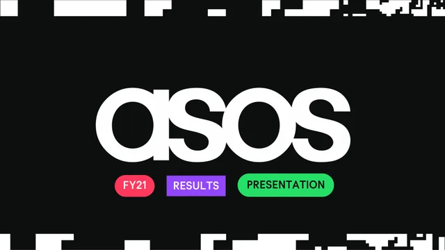 Asos — Title Slide investment banking deck cover